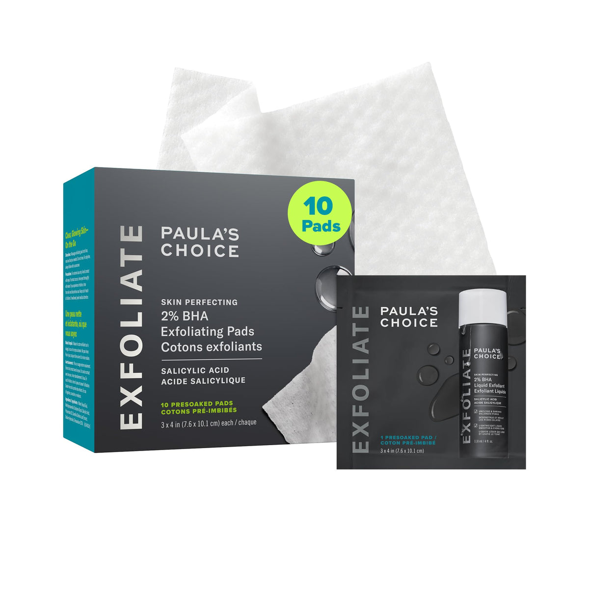 Paula's Choice SKIN PERFECTING 2% BHA Salicylic Acid Exfoliating Pads,10 Ct Paula's Choice