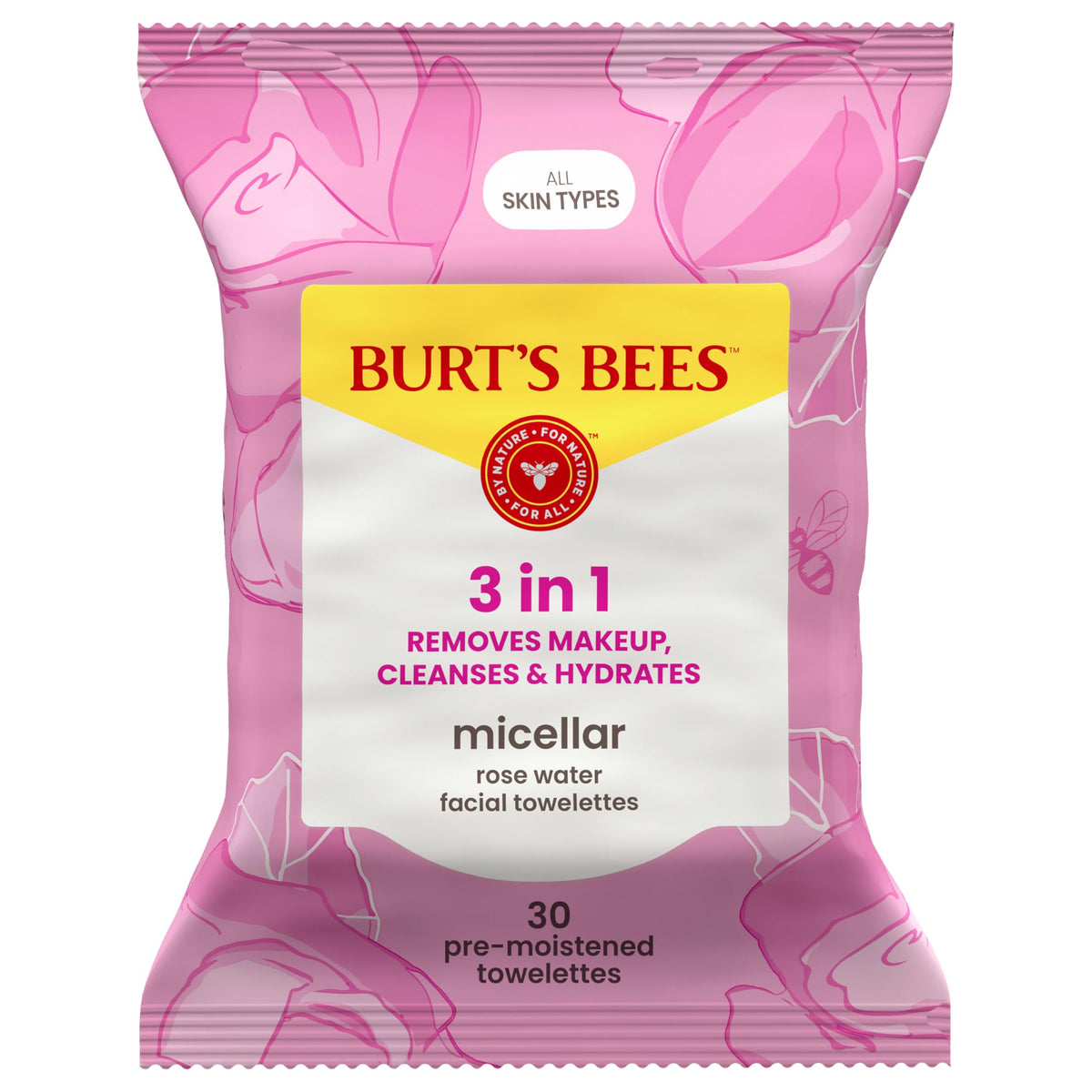 Burt’s Bees Micellar Rose Water Facial Towelettes, 30 ct. Burt's Bees