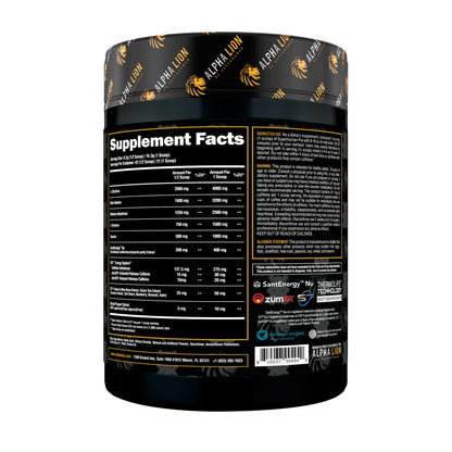 ALPHA LION Superhuman Pre Workout Powder, Beta Alanine, L-Taurine & Tri-Source Caffeine for Sustained Energy & Focus, Nitric Oxide & Citrulline for Pump (21 Servings, Sour Gummy Bear Flavor)