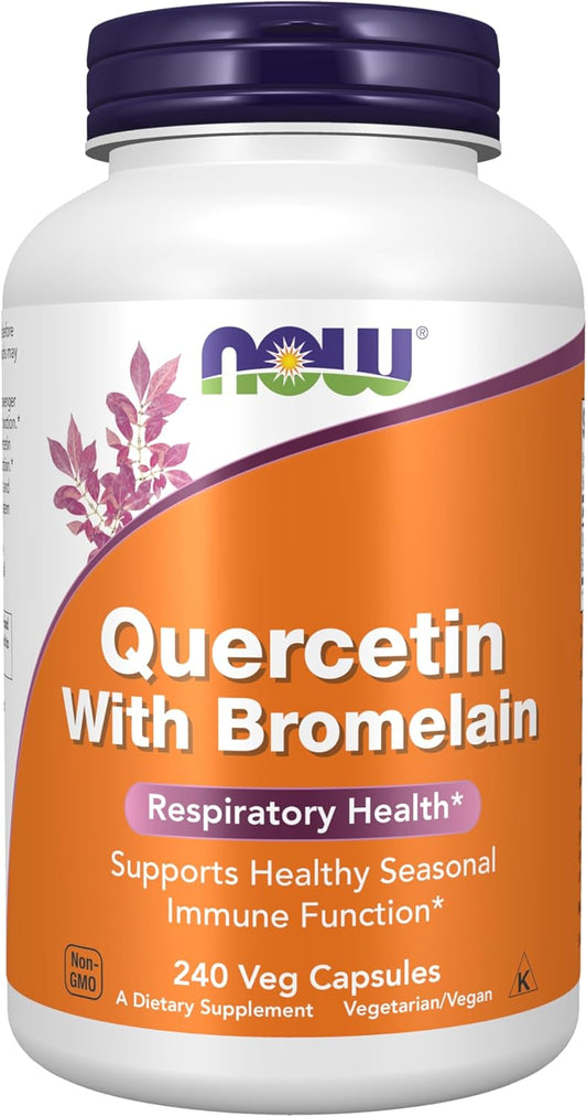 NOW Foods Supplements, Quercetin with Bromelain, Balanced Immune System*, 240 Veg Capsules Gsupps Australia