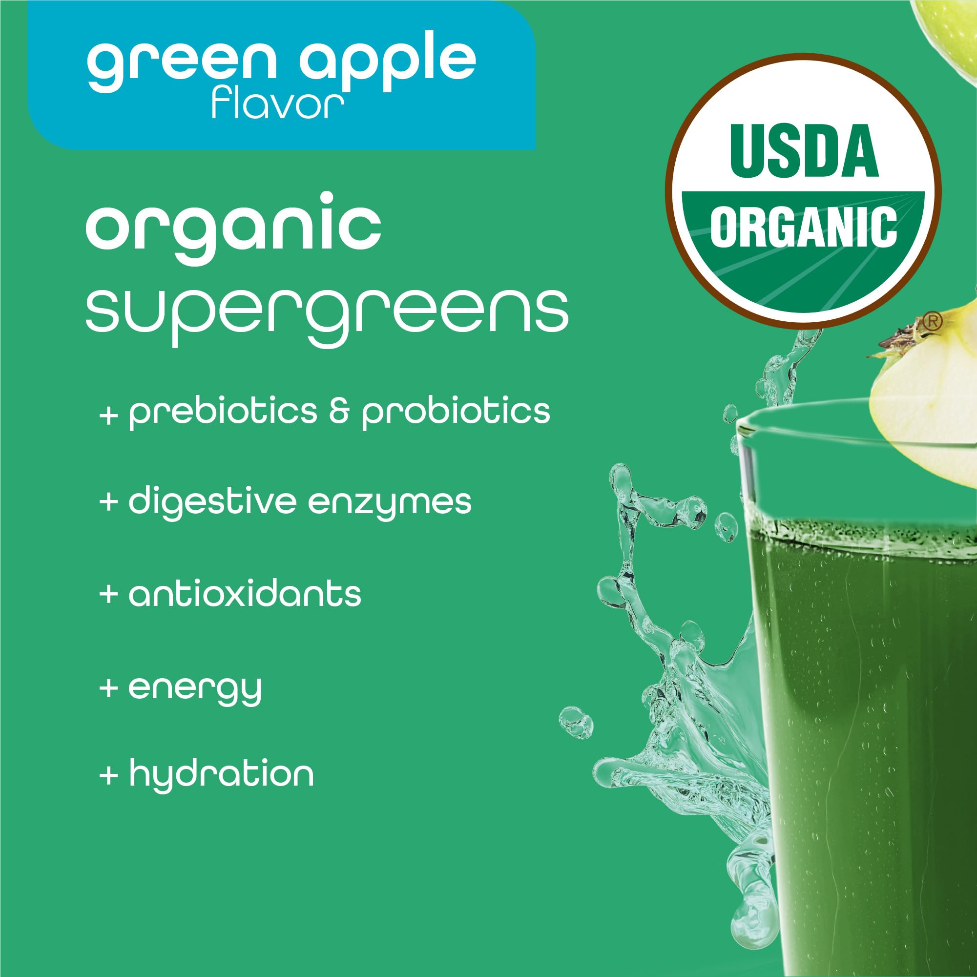 Zena Nutrition Organic Super Greens Energy & Hydration Powder, 70+ Superfoods, 0 Sugar, 5G Fiber, Spirulina, Chlorella, Prebiotics/Probiotics, Natural Caffeine + Electrolytes, 40 Drink Mix Packets Zena Nutrition buy australia supplements