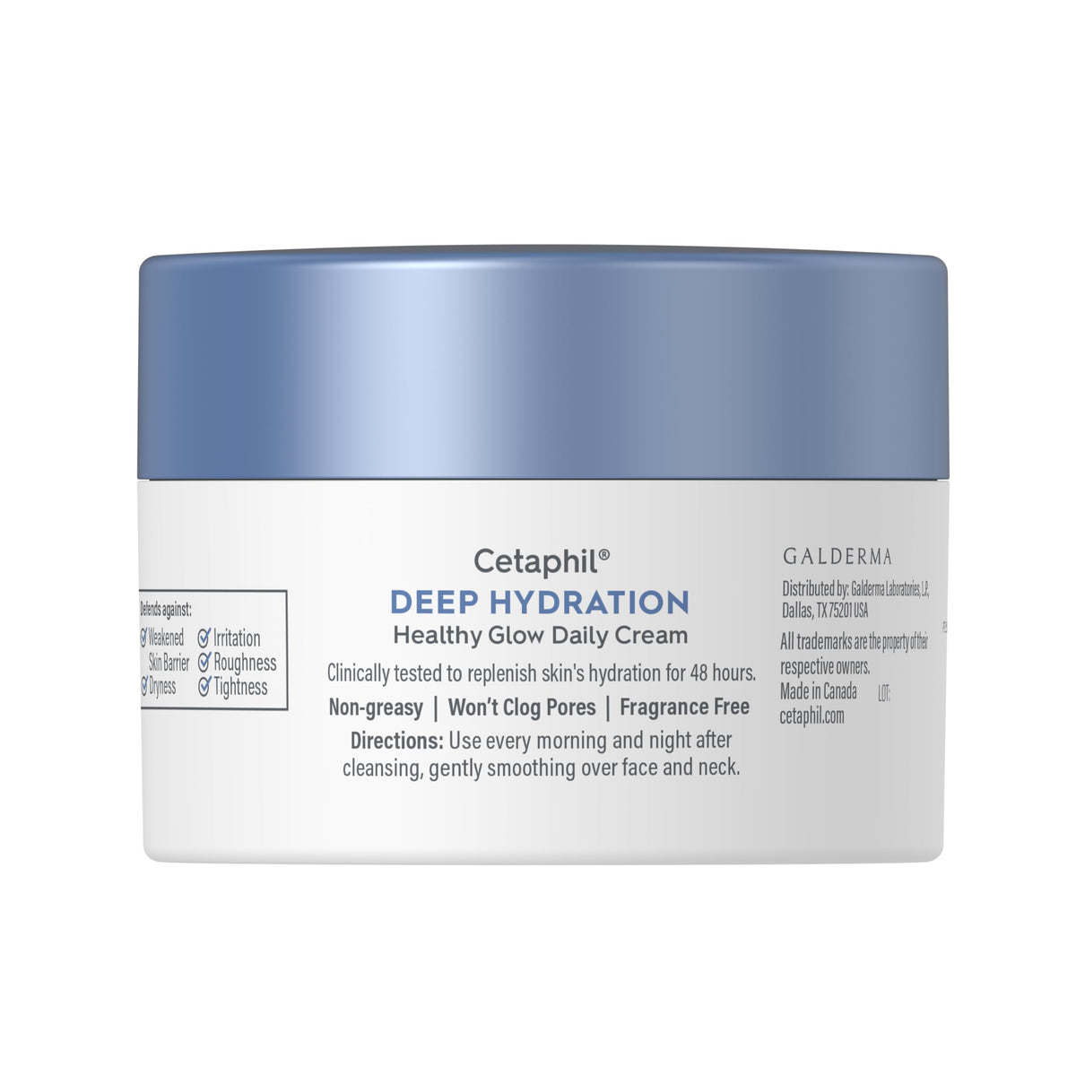Cetaphil Deep Hydration Face Cream, Dry, Sensitive Skin Care, 1.7oz Cetaphil