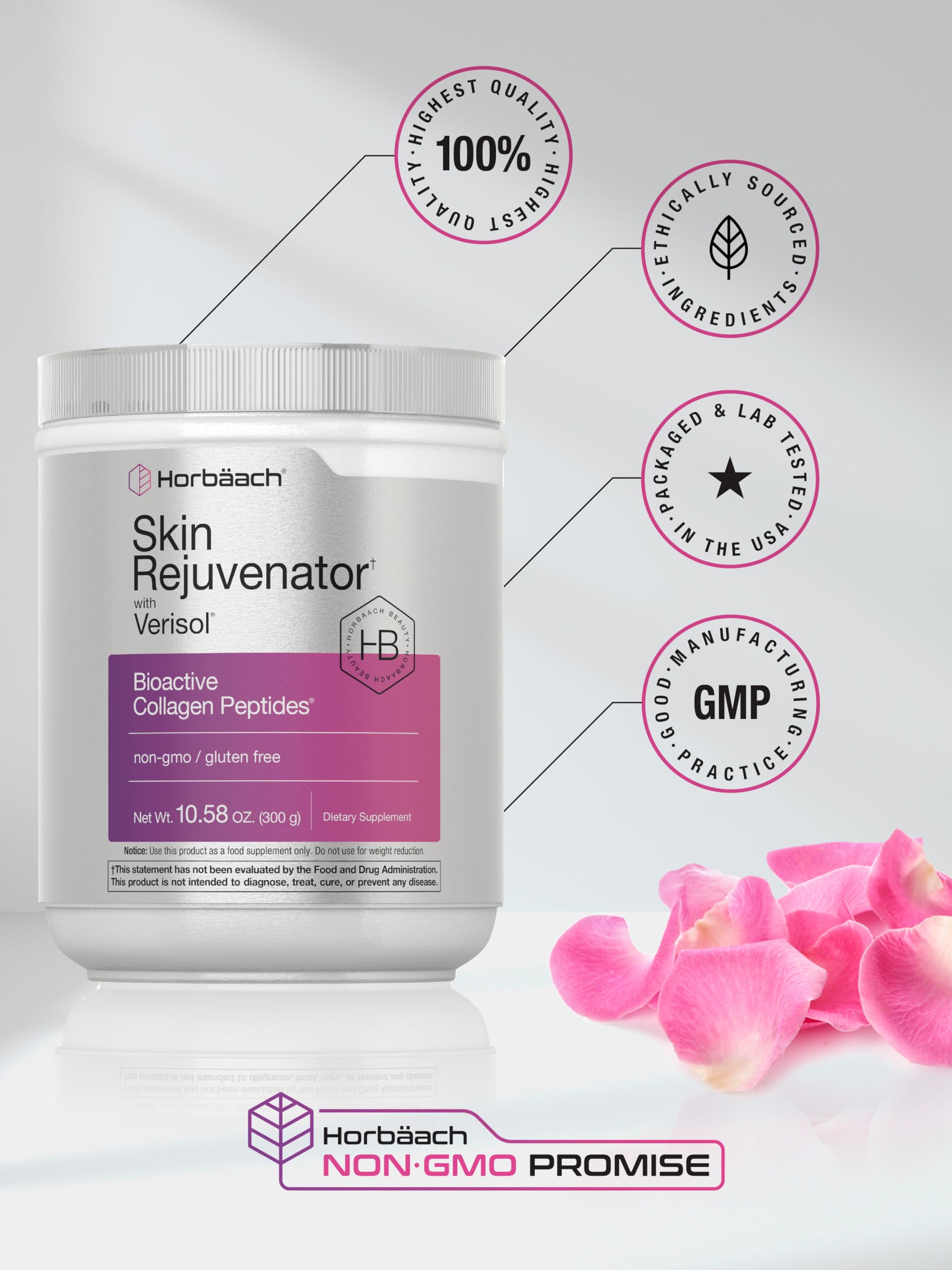Horbäach Skin Rejuvenator with Verisol 10.58 oz | Bioactive Collagen Peptide Powder | Types I and III | Non GMO, Gluten Free Supplement Horbäach buy australia supplements