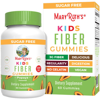 MARYRUTH'S Fiber Gummies for Kids | 2 Month Supply | Sugar Free | Soluble Fiber Supplement | Gut Health & Digestion Support MARYRUTH'S
