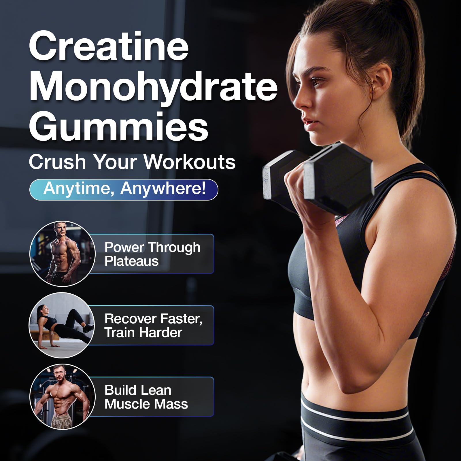 MaxHemp Creatine Gummies for Men & Women - Creatine Monohydrate Gummies 5g, Muscle Builder, Energy Boost & Pre-Workout Supplement, MaxHemp buy australia supplements