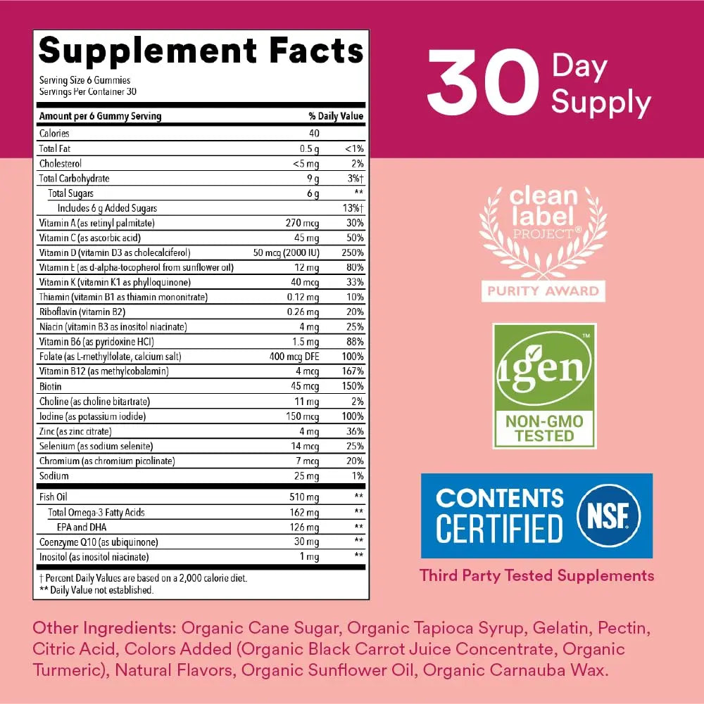 SmartyPants Kids Multivitamin Gummies & Women's Multivitamin Gummies: Omega 3 Fish Oil (EPA/DHA), Methylfolate SmartyPants buy australia supplements