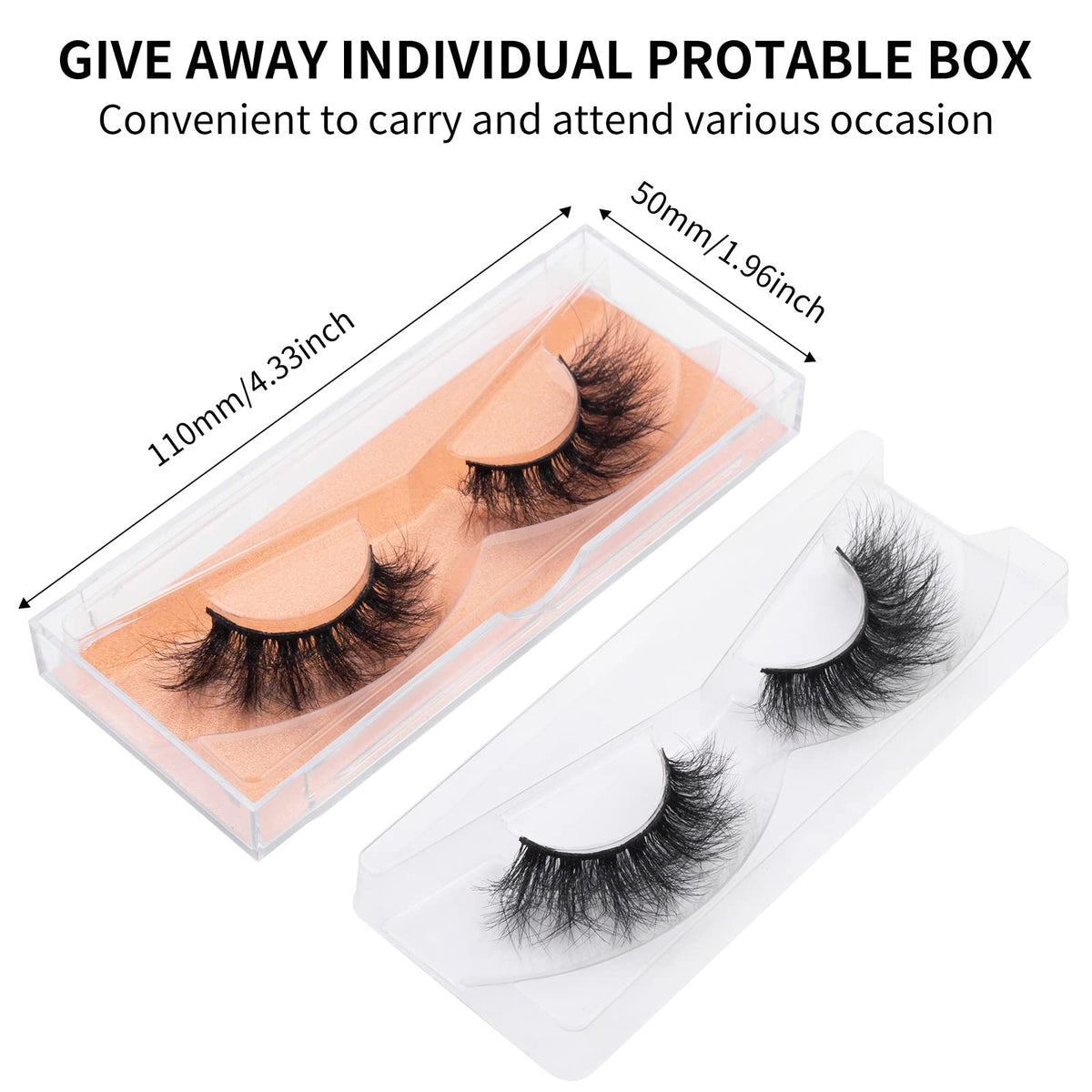 DYSILK Eyelashes Mink Lashes Fluffy - Fluffy Lashes 5 Pairs 6D Faux Mink Eyelash False Eyelashes Natural Look Lashes That Look Like Extensions Wispy Eyelashes Strip Lashes Eye Lashes | Fluffy-16mm DYSILK