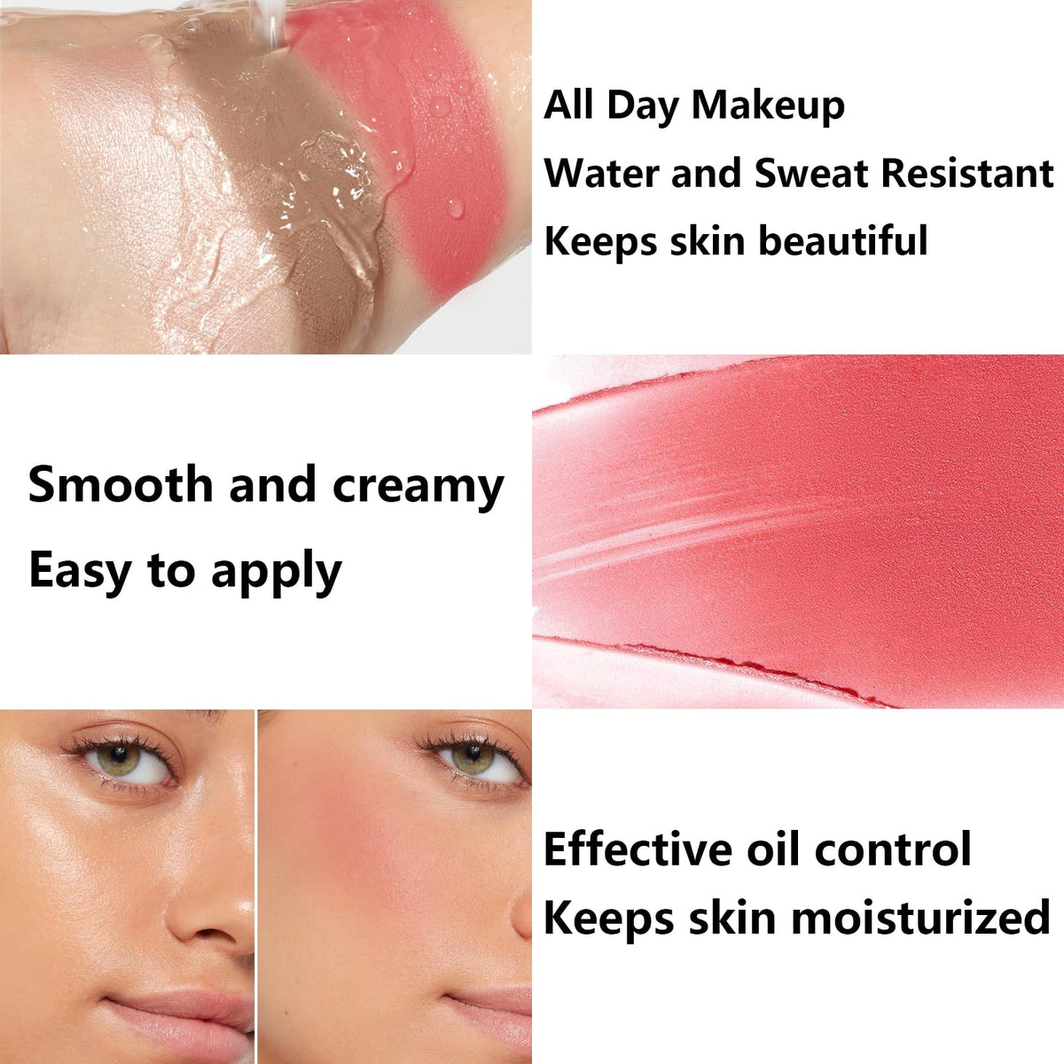 3Pcs Cream Contour Stick Makeup Kit, Shades with Highlighter, Blush and Bronzer Contour Stick for Sculpt the Cheeks, Long Lasting, Waterproof, Matte & Dewy Finish (LIGHT MEDIUM(2+5+6)) LemonSac