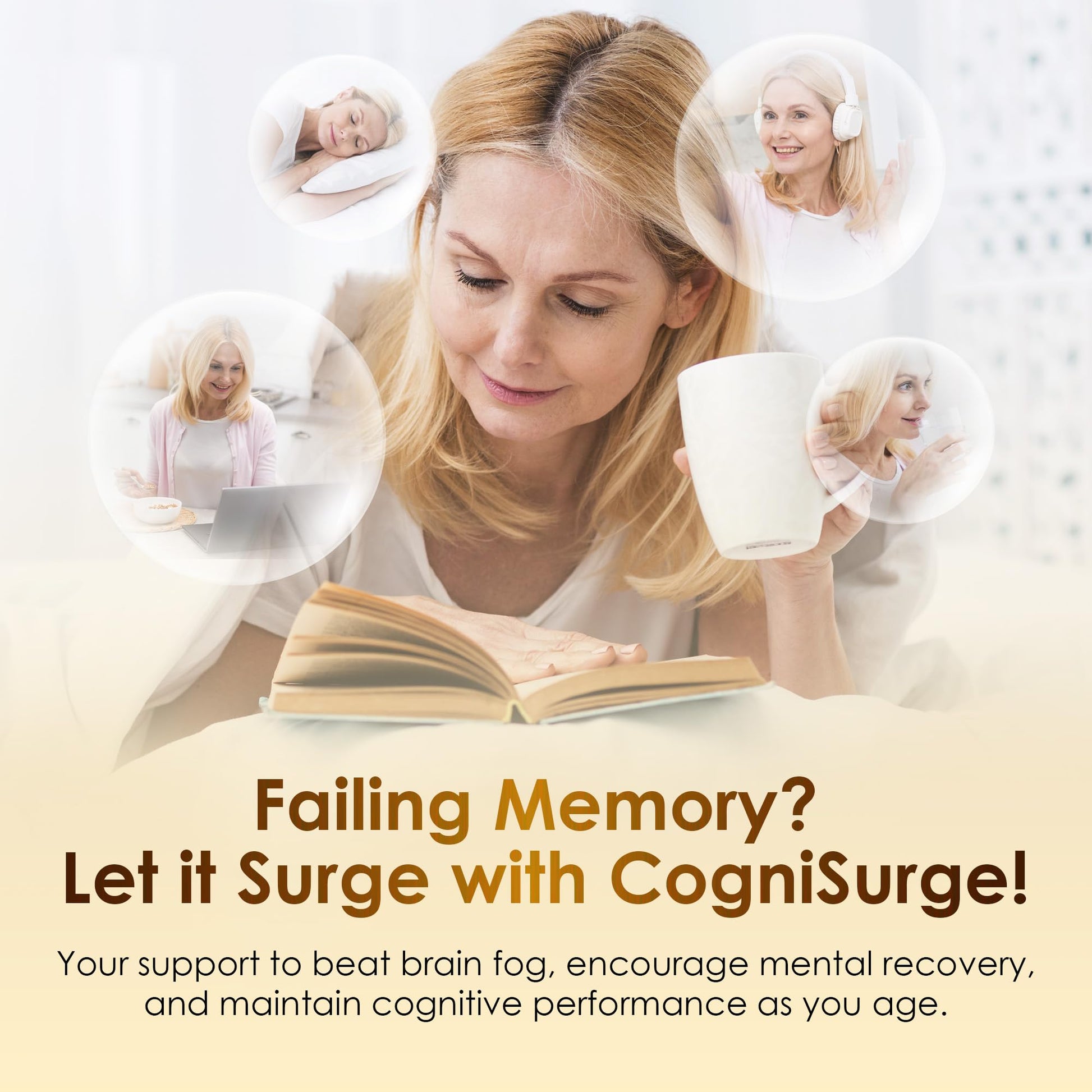 Nutraville CogniSurge Nootropics Brain Support Supplement for Memory and Focus - Nature-Powered Lion's Mane Supplement Capsules with Shilajit - No Caffeine or Stimulants - 30 Servings Nutraville buy australia supplements