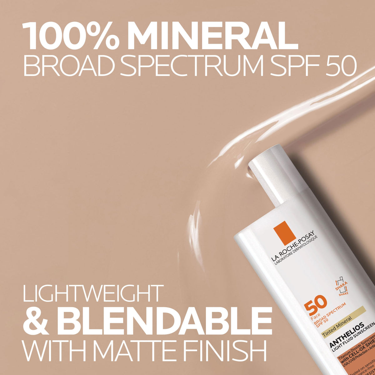 La Roche-Posay Anthelios Tinted Mineral Sunscreen for Face SPF 50, Light La Roche-Posay