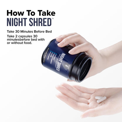 InnoSupps Night Shred Fat and Natural Sleep Support | Ashwaganda, 5-HTP, CLA, Melatonin | Appetite Suppressant InnoSupps