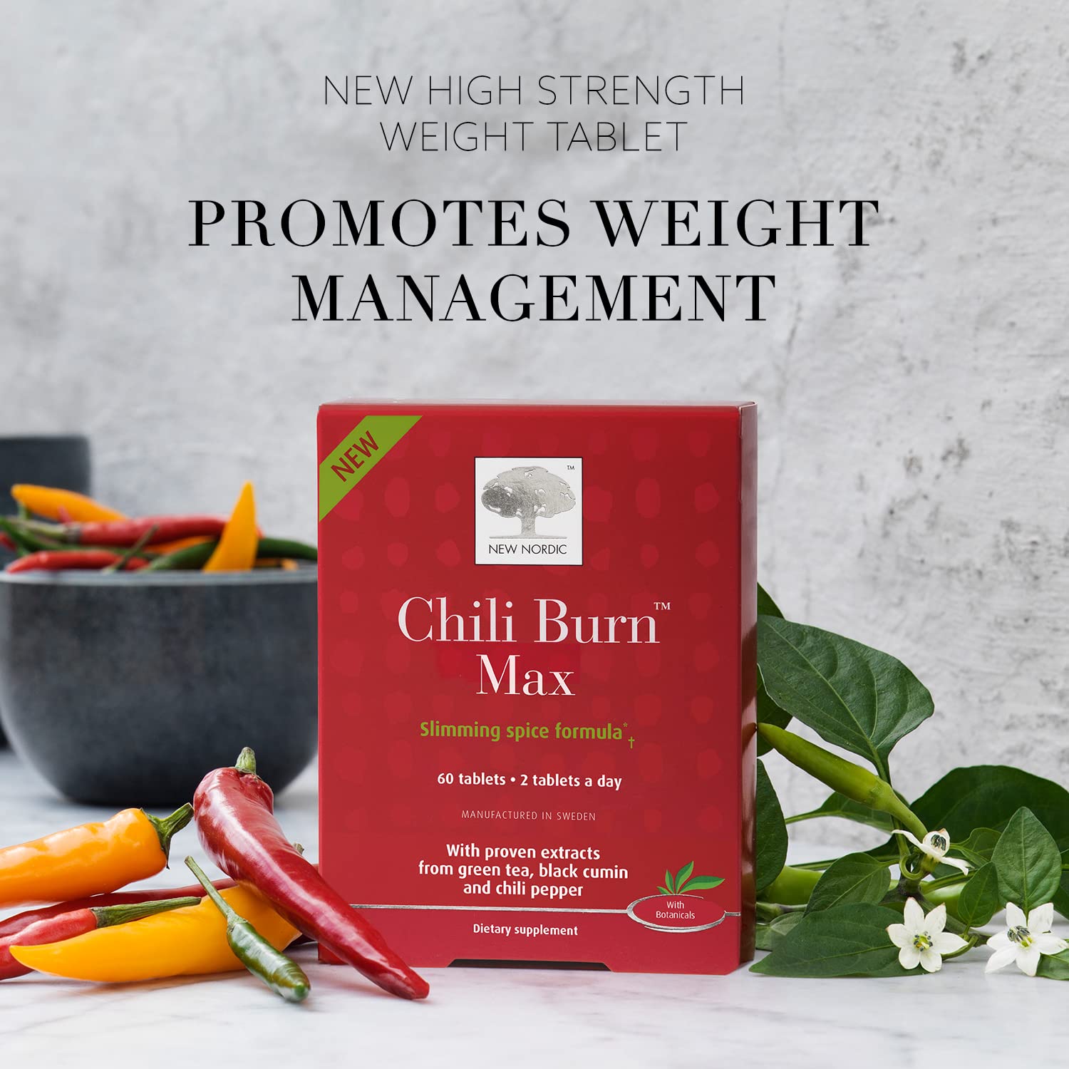 New Nordic Chili Burn Max, Natural Slimming & Weight Loss Formula Supplement, 60 Count (Pack of 1) NEW NORDIC buy australia supplements