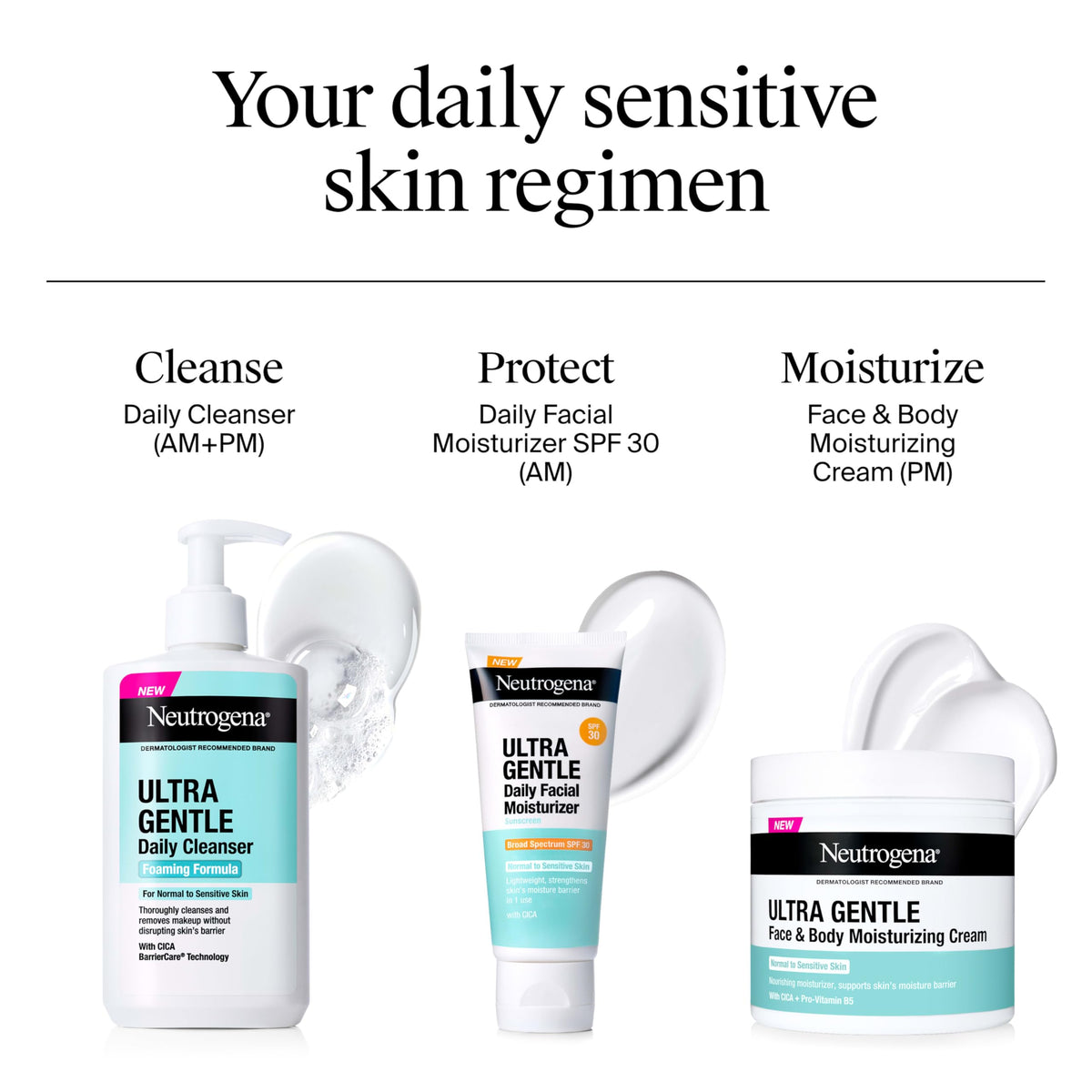 Neutrogena Ultra Gentle Foaming Facial Cleanser, Fragrance Free, 16 fl. oz Neutrogena