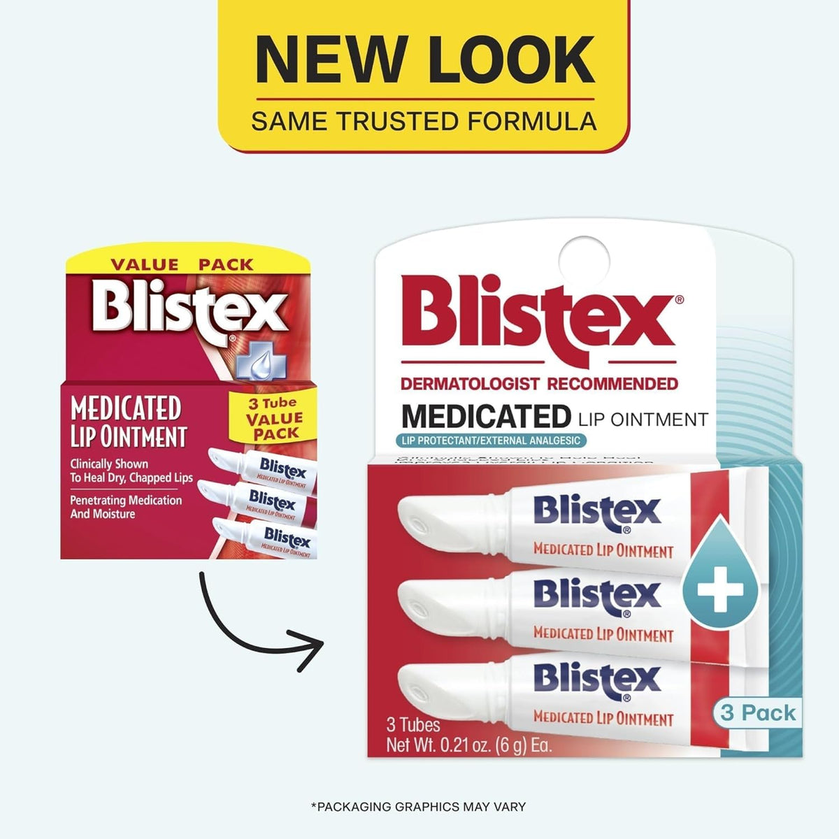 Blistex Medicated Lip Ointment, 24 Hr Moisture, 0.21 oz, 3 Pack Blistex