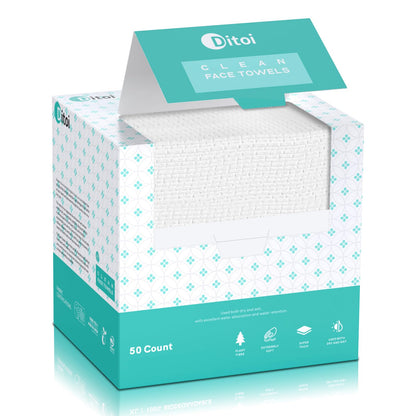 Ditoi Face Towels XXL, Ultra‑Soft Disposable Facial Towels Ditoi