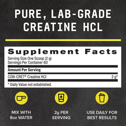 BEYOND RAW Creatine HCl Powder, Science Backed, Lab Grade, Creatine for Women & Men, Muscle Strength, Energy Production, Athletic Performance, Cognitive Support, BEYOND RAW