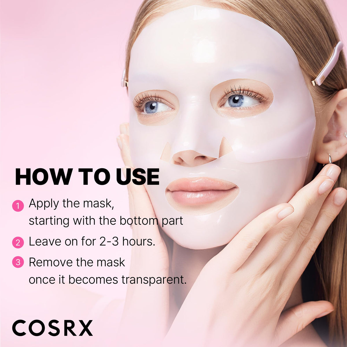 COSRX Pink Peptides Collagen Lifting Glow Hydrogel Face Masks 3 EA COSRX