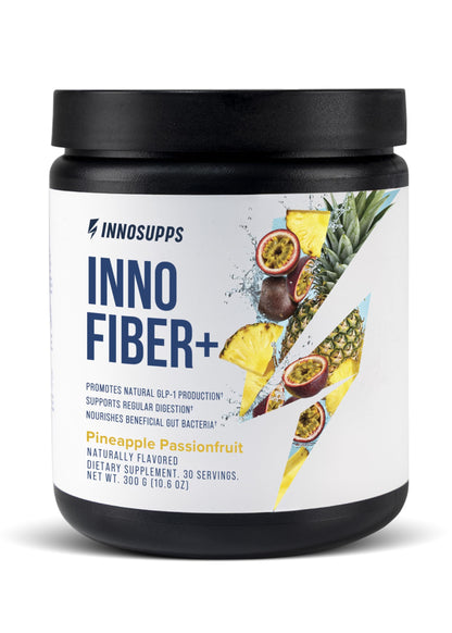 Inno Fiber+ 6g Daily 3-in-1 Fiber Supplement + Prebiotic, Probiotic, and Postbiotic for Men & Women, Supports Digestive Health, Gut Health, 30 Servings
