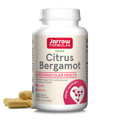 Jarrow Formulas Citrus Bergamot Supplement 500 mg - 120 Servings (Veggie Caps) - Antioxidant Support for Cardiovascular & Metabolic Health - Dietary Supplement Jarrow Formulas