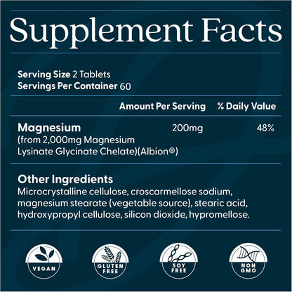 Doctor's Best High Absorption Magnesium Glycinate Lysinate Supplement for Sleep Support - Chelated Magnesium Tablets for Women & Men, 200mg per Serving, Supports Calm & Relaxation, Vegan - 240 Count Gsupps Australia