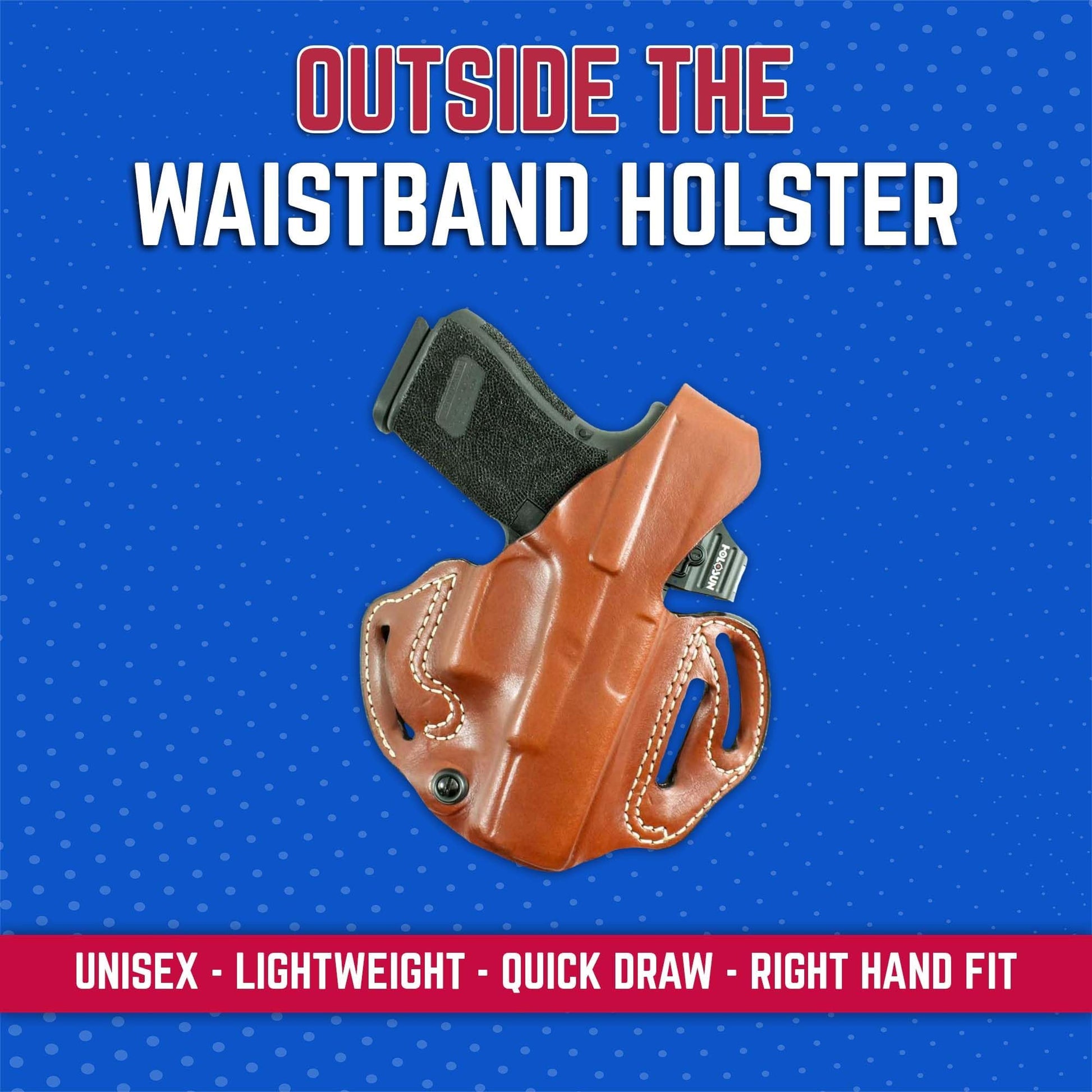 DeSantis Thumb Break Scabbard - OWB Gun Holster for Men and Women, Leather Belt Slide Holster for Pistols, Exact Molding, Secure and Highly Concealable OWB Carry Gsupps Australia
