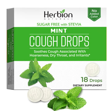 HERBION Naturals Cough Drops, Sugar Free with Stevia, Dietary Supplement, Soothes Cough, for Adults & Children Over 6 Years, 18 Count, Mint, Pack of 1 HERBION buy australia supplements