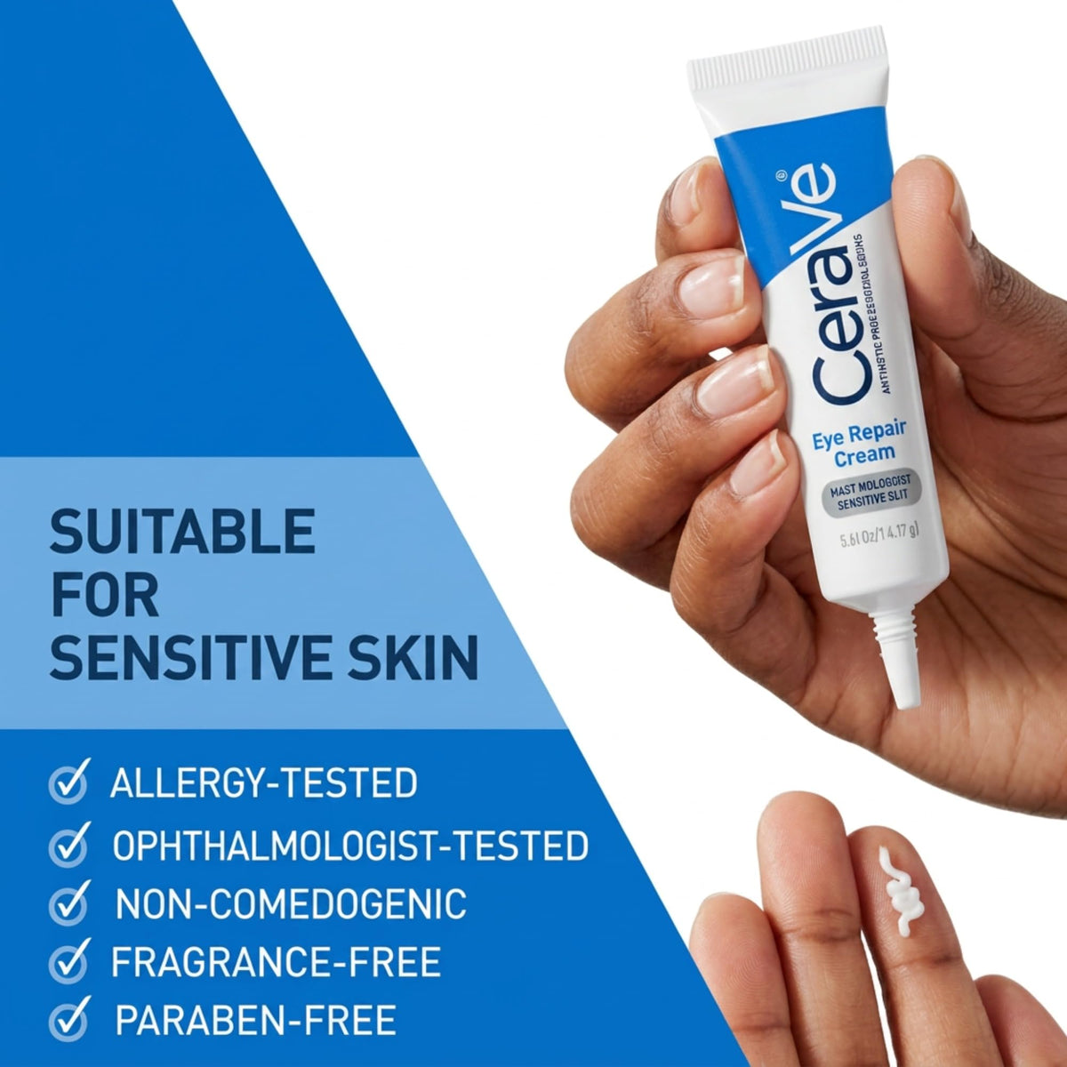CeraVe Eye Repair Cream, Under Eye Cream for Puffiness and Bags, 0.5oz CeraVe