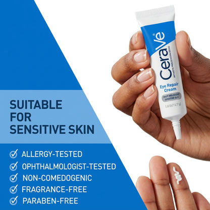 CeraVe Eye Repair Cream, Under Eye Cream for Puffiness and Bags, 0.5oz CeraVe