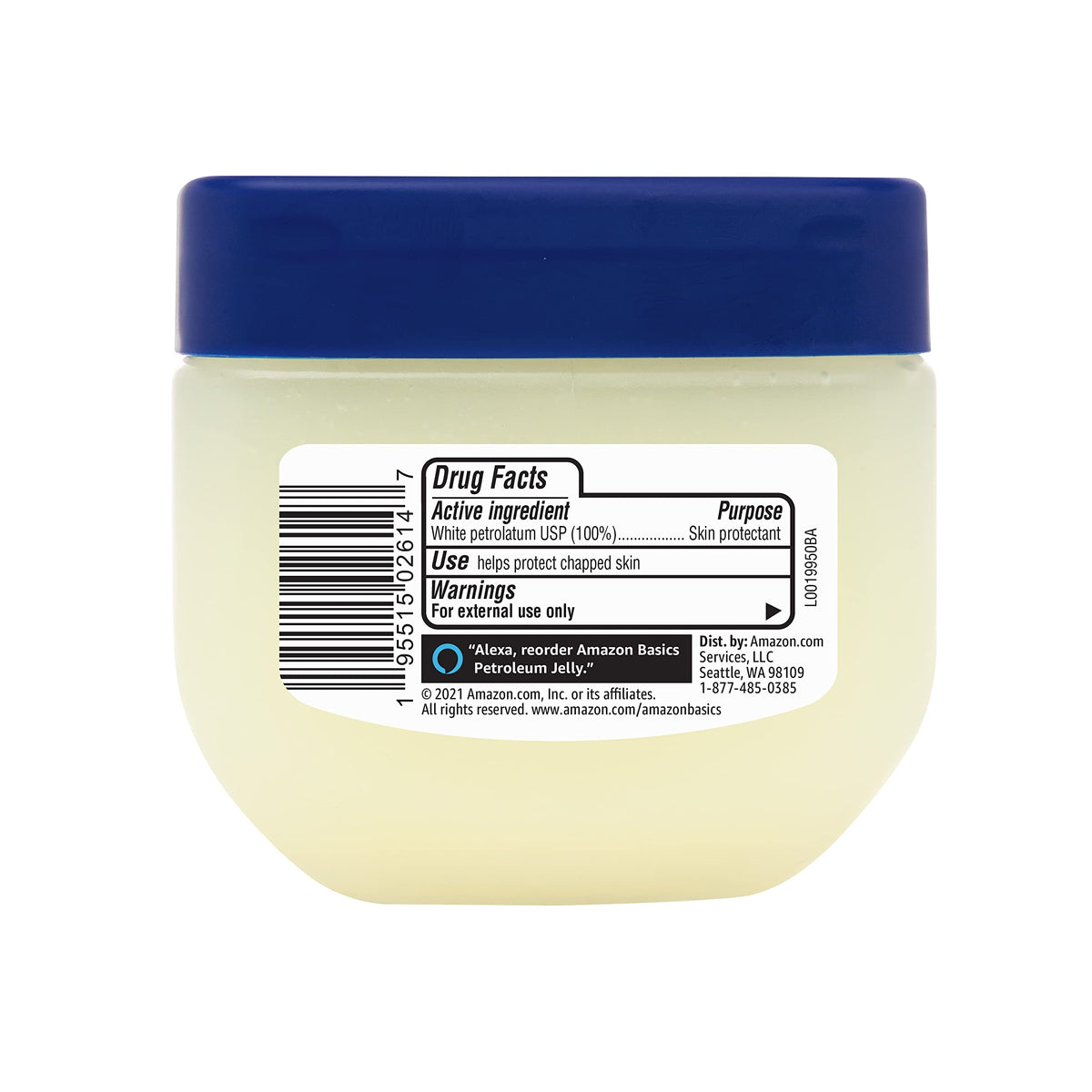 Amazon Basics Petroleum Jelly, Skin Protectant and Moisturizer for Dry Cracked Skin, Chapped Lips, Minor Cuts, Unscented, 7.5 oz, 1-Pack (Previously Solimo) Amazon Basics