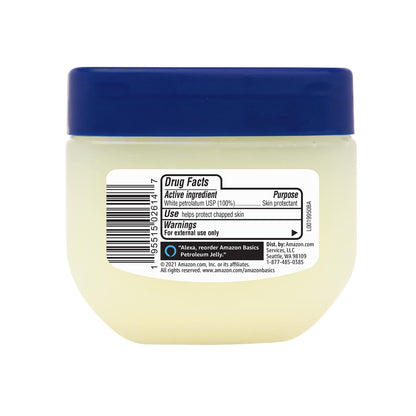 Amazon Basics Petroleum Jelly, Skin Protectant and Moisturizer for Dry Cracked Skin, Chapped Lips, Minor Cuts, Unscented, 7.5 oz, 1-Pack (Previously Solimo) Amazon Basics