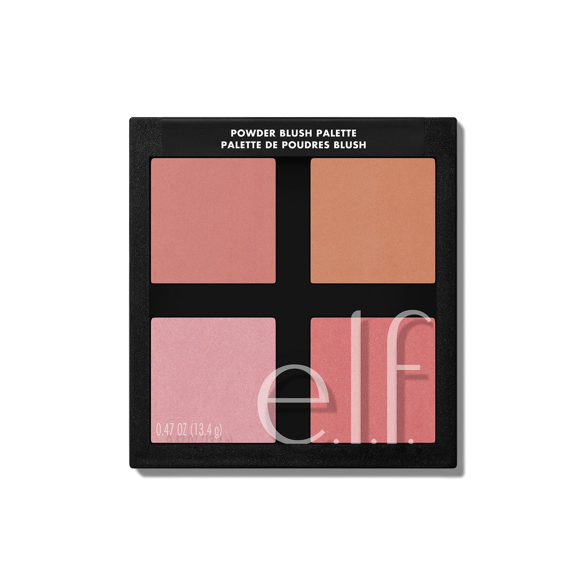 e.l.f. Cosmetics Powder Blush Palette, Four Blush Shades for Beautiful, Long-Lasting Pigment, Light e.l.f.