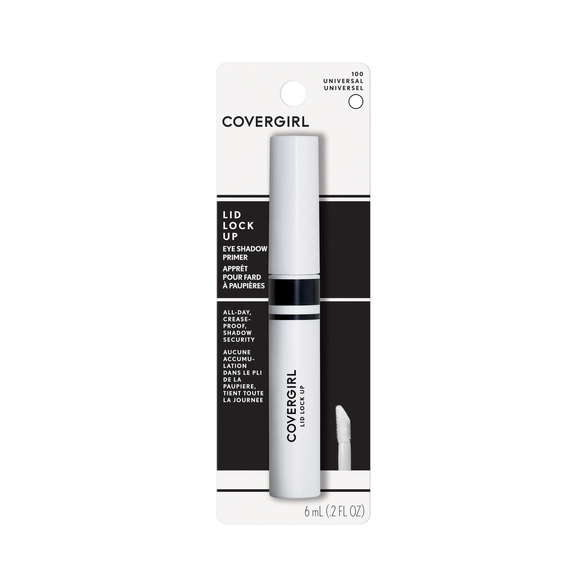 COVERGIRL Lid Lock Up Eyeshadow Primer, Clear, All-Day, Dries Quickly, .06 Pound, Crease-Proof, Shadow Security, Maximizes the Wear and Intensity of Shadow, Preps Lids for All-Day Wear COVERGIRL