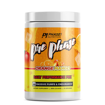 Pre Phase Daily Driver Orange Mango Pre Workout with 325mg Caffeine, Vitamin B12 Phase One Nutrition buy australia supplements