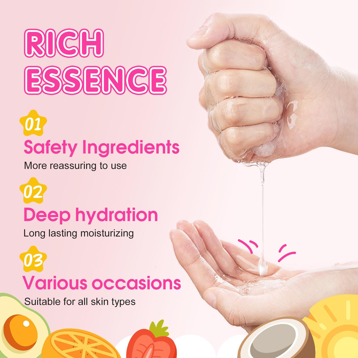 14 Pack Fruit Face Masks Skincare for Kids, Sheet Hydrating Facial Mask KONEUK