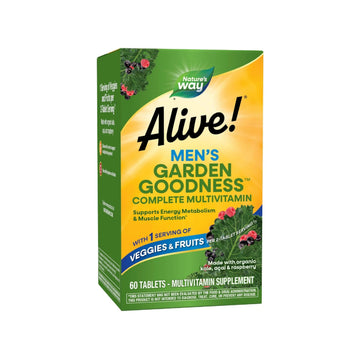 Nature's Way Alive! Garden Goodness Men's Multivitamin, Veggie & Fruit Blend (1400mg per serving), Made with Organic Kale, 60 Count Nature's Way buy australia supplements