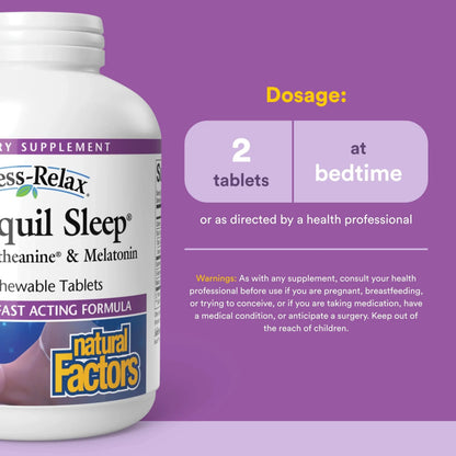 Natural Factors Stress-Relax Tranquil Sleep Tablet, 120 Count Natural Factors
