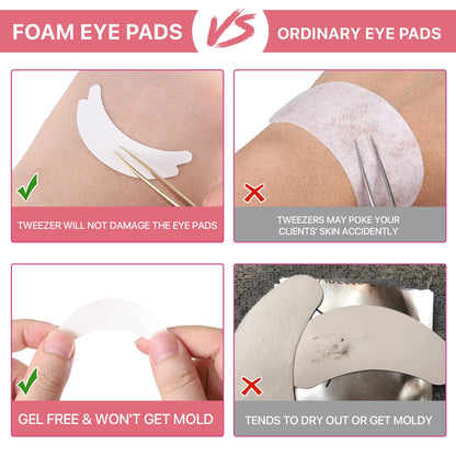 Pretty memory 100 Pairs Foam Eye Pads for Lash Extensions Pretty memory