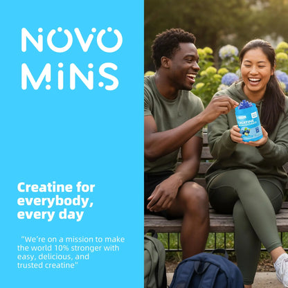 novomins Creatine Monohydrate Gummies 5000mg for Men & Women, Chewables Creatine Monohydrate for Muscle Strength, Muscle Builder, Energy Boost, Pre-Workout Supplement novomins