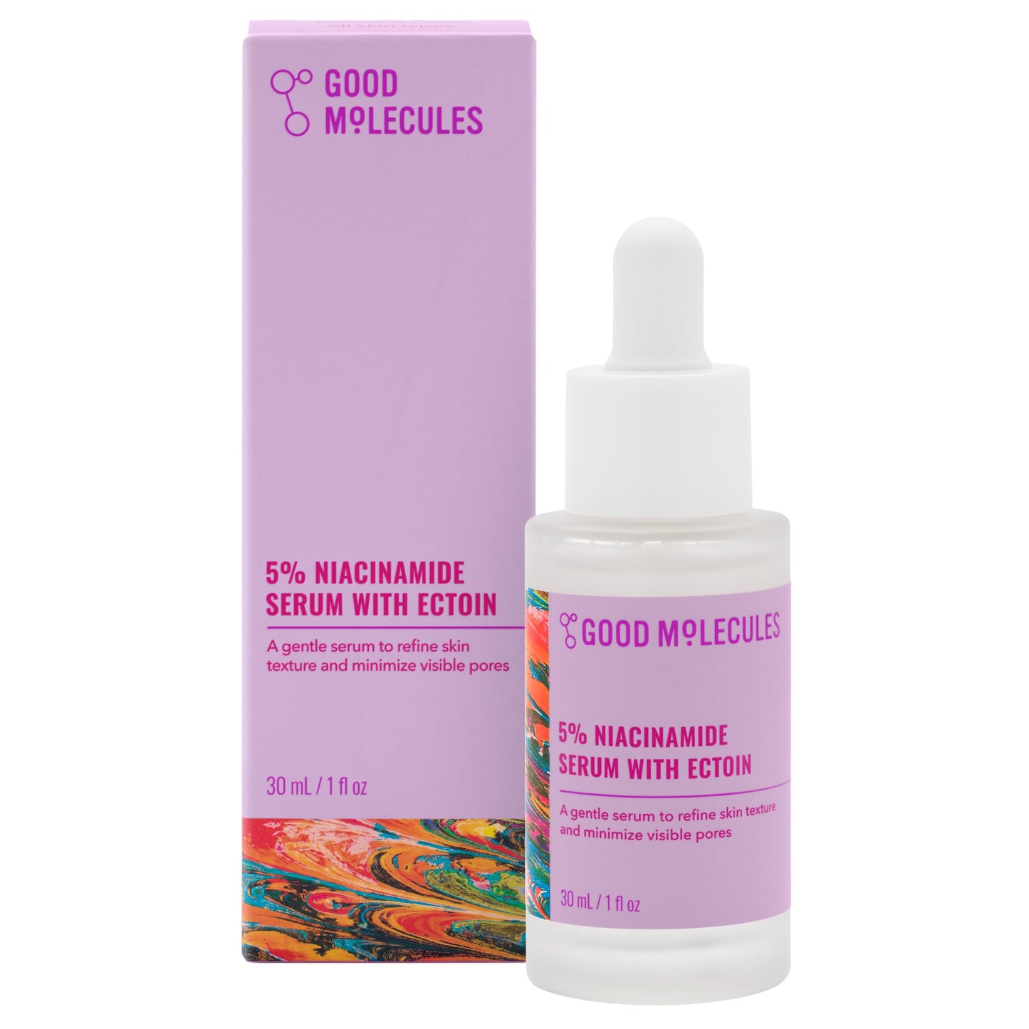 Good Molecules 5% Niacinamide Serum with Ectoin - Ultra Hydrating Serum to Target Enlarged Pores and Blemishes Good Molecules