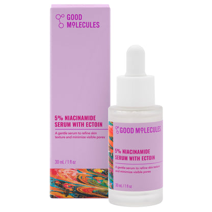 Good Molecules 5% Niacinamide Serum with Ectoin - Ultra Hydrating Serum to Target Enlarged Pores and Blemishes Good Molecules