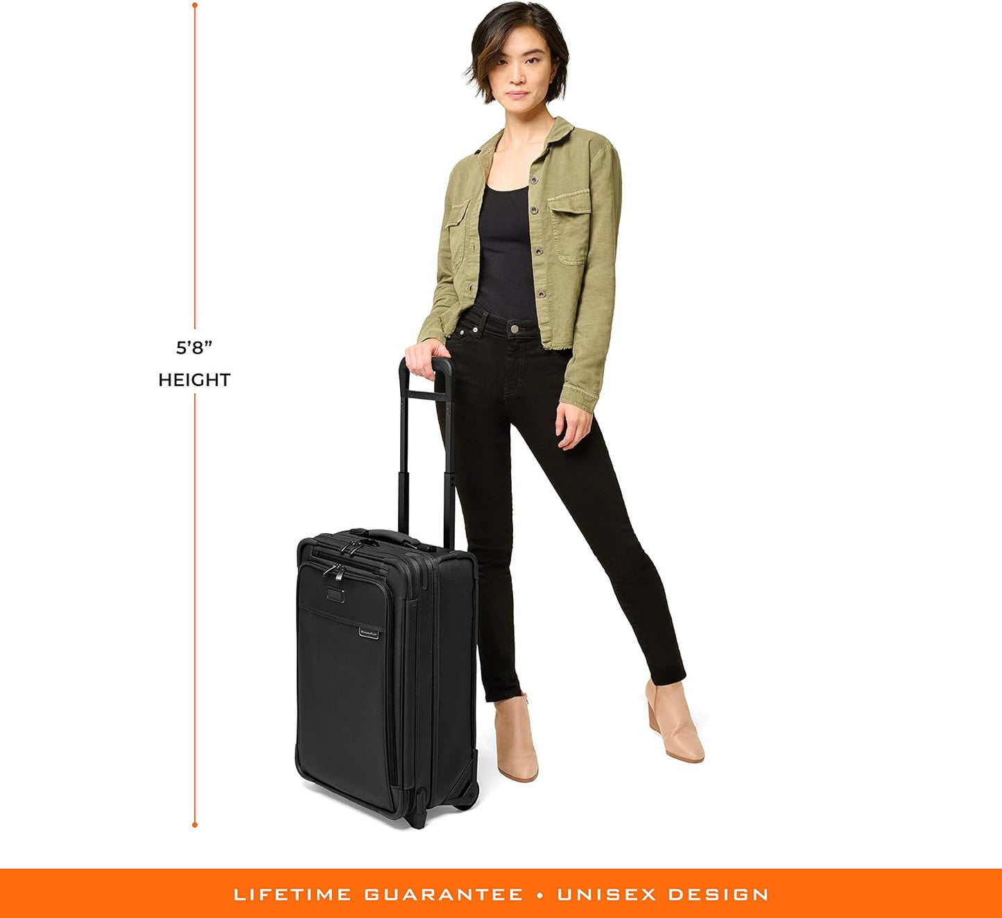 Briggs & Riley Essential 22" 2-Wheel Expandable Carry On - Luggage for Travel, Suitcases with Wheels, Softside Rolling Bag for Men & Women, Self-Repairing Zipper - Baseline Collection, Black Gsupps Australia