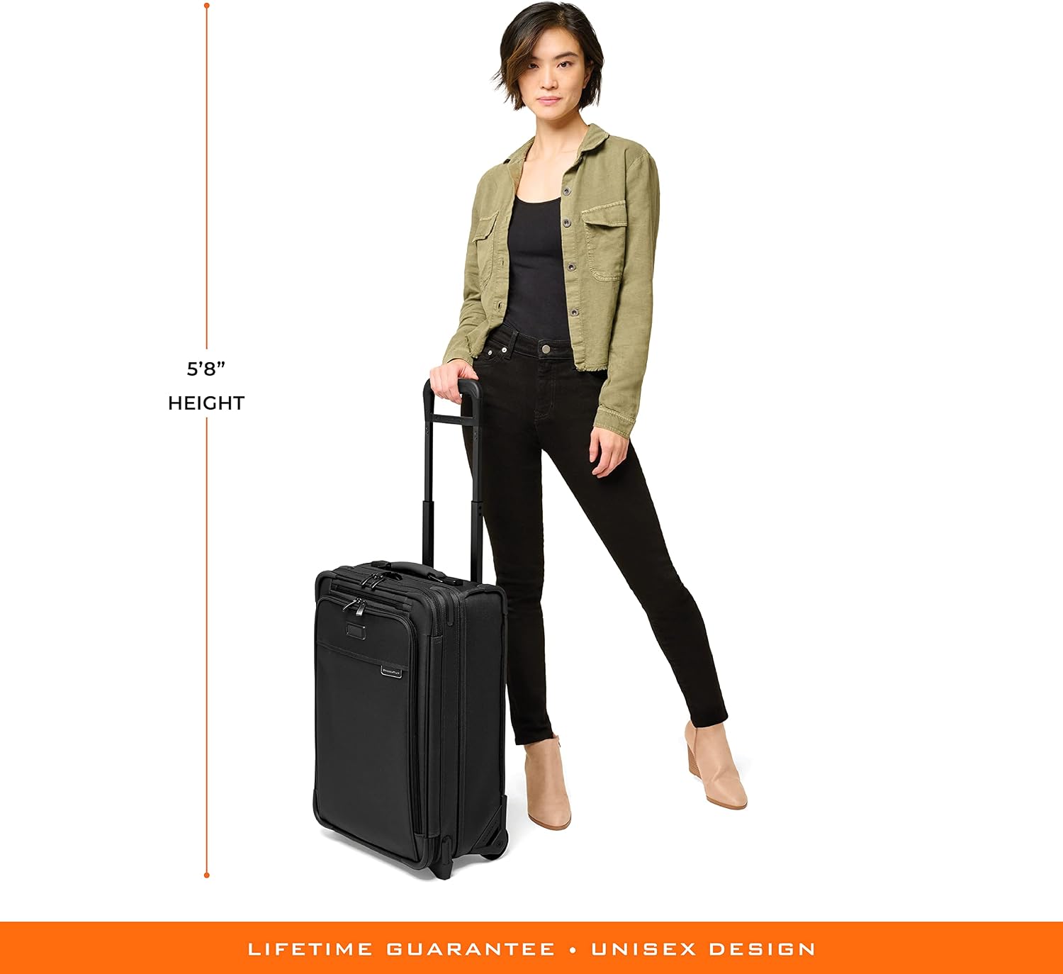 Briggs & Riley Essential 22" 2-Wheel Expandable Carry On - Luggage for Travel, Suitcases with Wheels, Softside Rolling Bag for Men & Women, Self-Repairing Zipper - Baseline Collection, Black Gsupps Australia