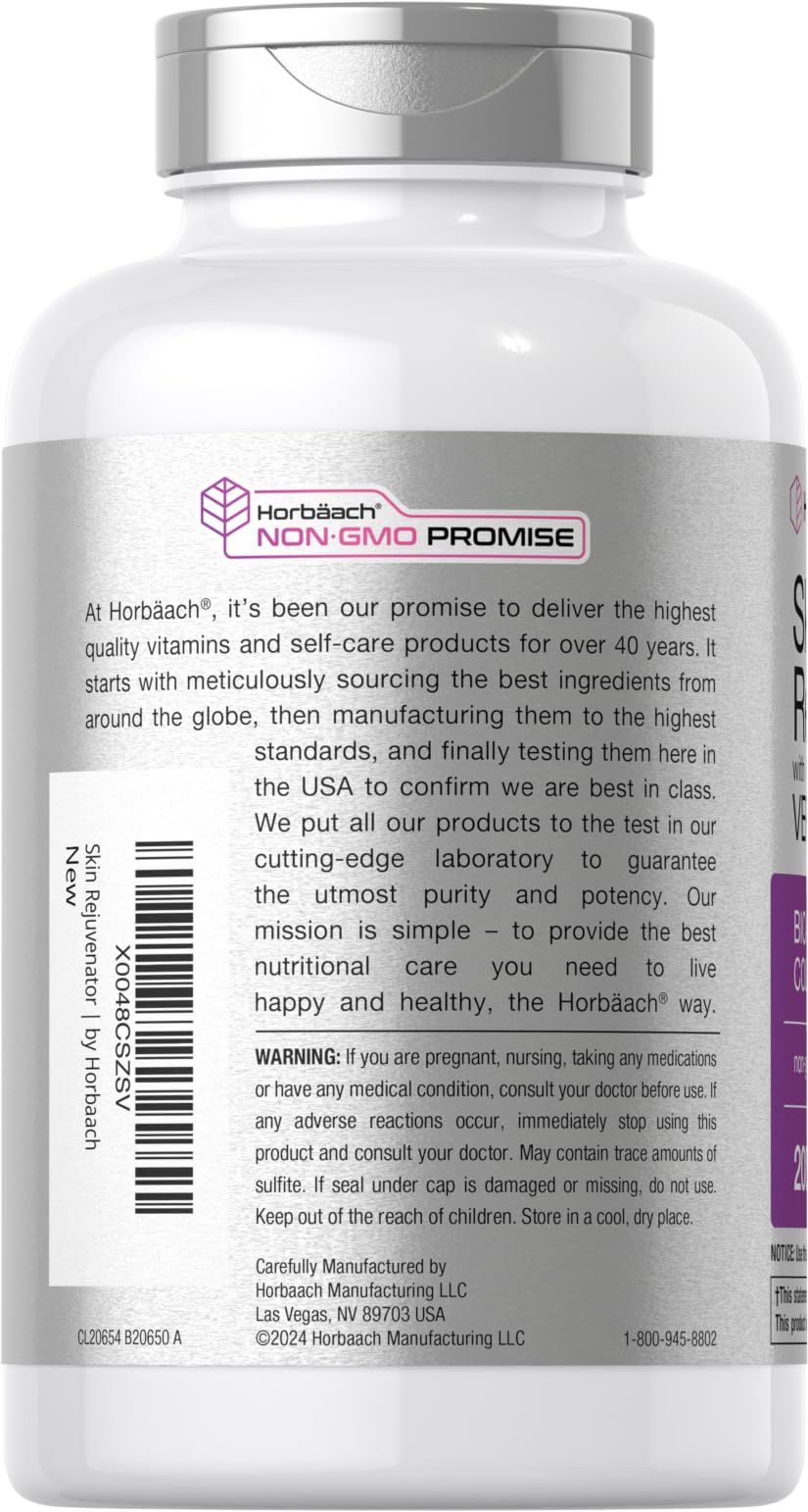 Horbäach Skin Rejuvenator with Verisol | Bioactive Collagen Peptides | 200 Caplets | Non-GMO, Gluten Free Supplement Horbäach buy australia supplements