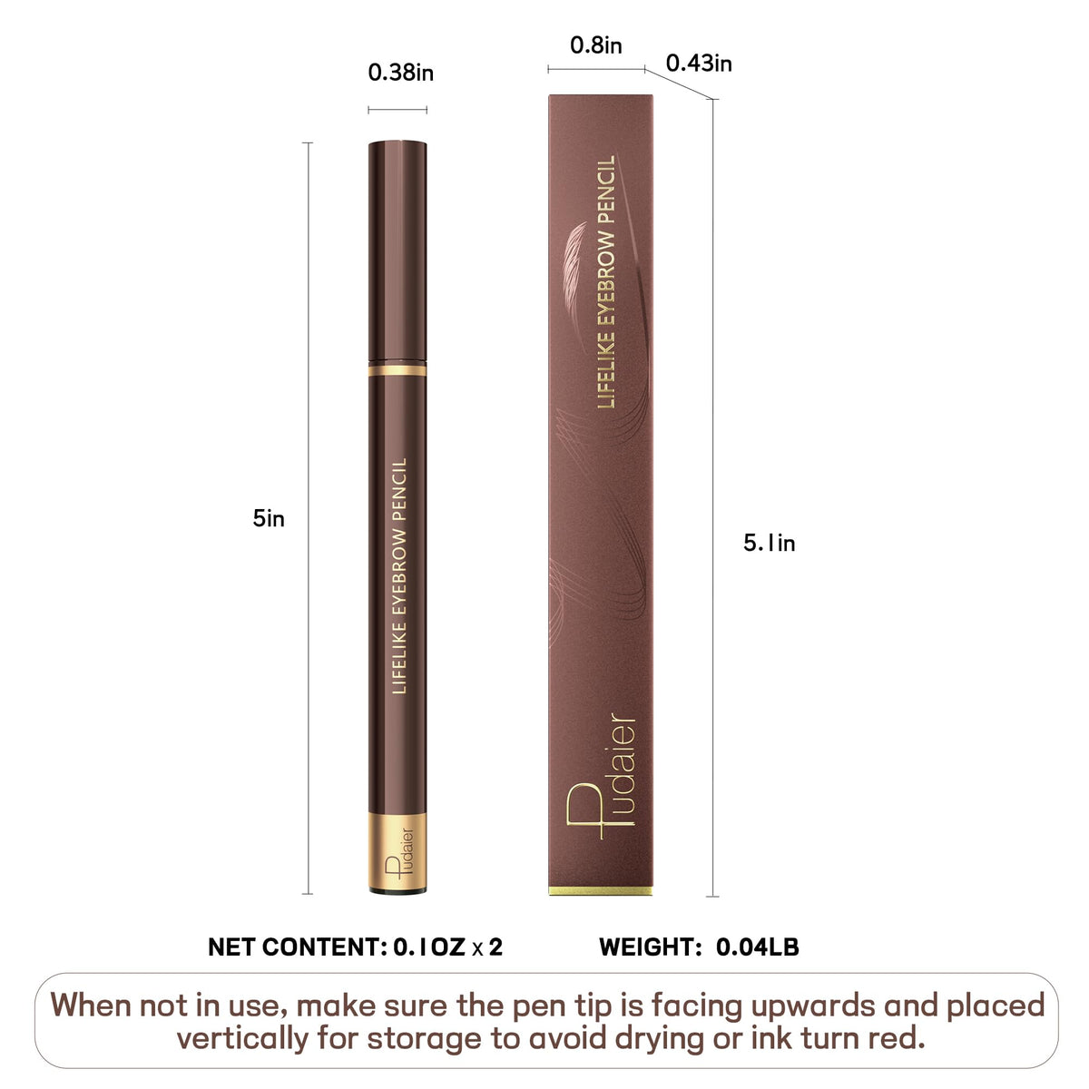 Espoce 2 Pack Eyebrow Pen, Waterproof Microblading Eyebrow Pencil, 4 Tip Precise Eye Brow Makeup Pen for Women to Effortlessly Create Hair Like Natural Brows, Non Dry Out and Last All Day (Dark Brown) Espoce