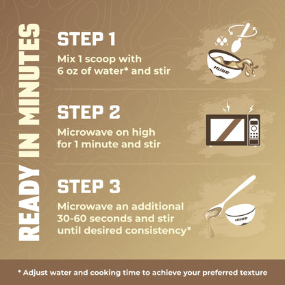 Huge Creamy Rice, Maple Brown Sugar, Rice Cereal (Cream of Rice Style), Quick & Easy Preparation, Fast-Digesting Carbohydrates, Sugar-Free, Creamy Texture, Pre & Post Workout Fuel, 30 Servings