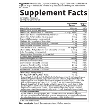 Garden Of Life, Raw Vitamin Code Prenatal, 180 Vegetarian Capsules Garden of Life