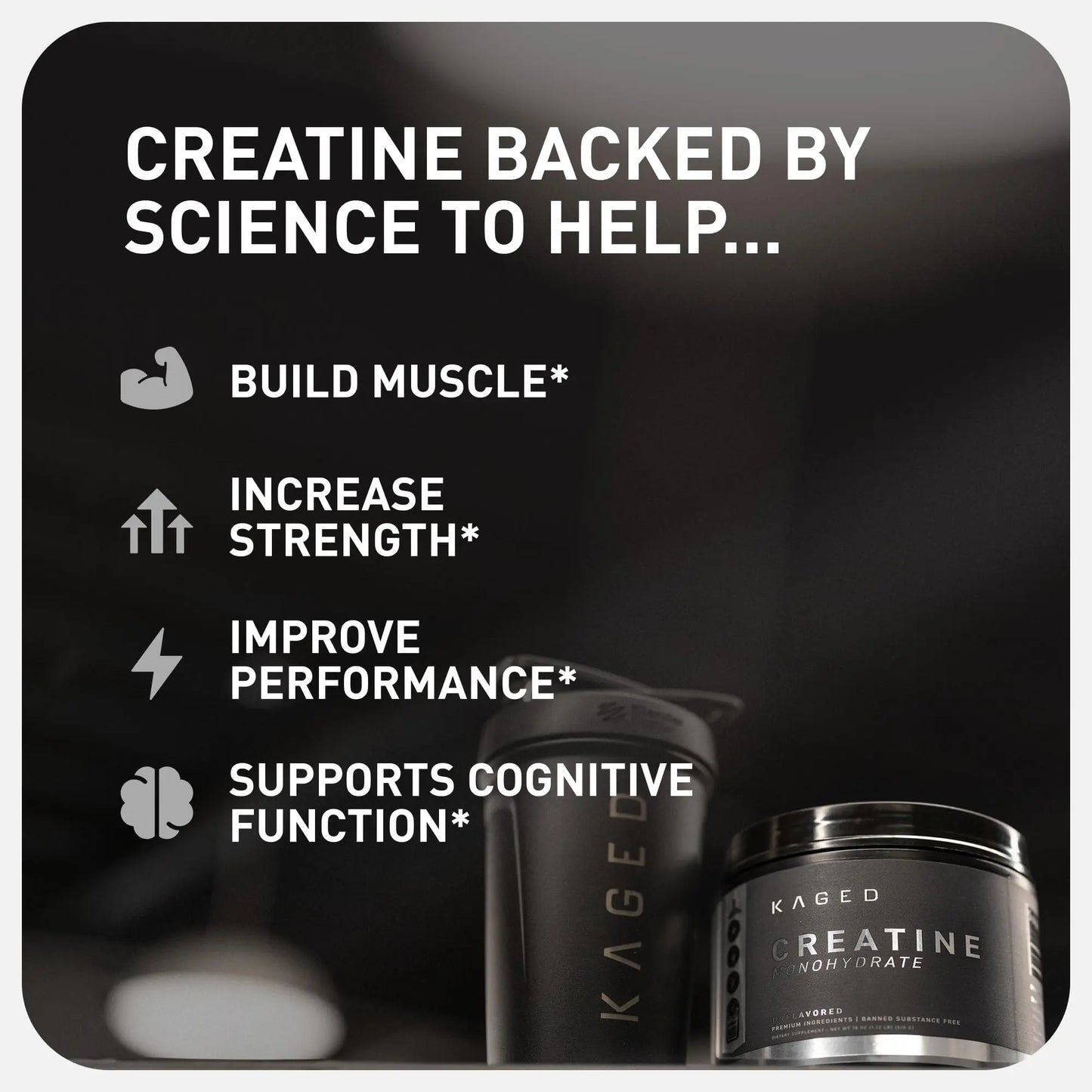Kaged Creatine Monohydrate Micronized Powder | Unflavored | Muscle Building & Recovery | 5000 mg Per Serving | Vegan, Gluten Free, Easily Digestible Kaged