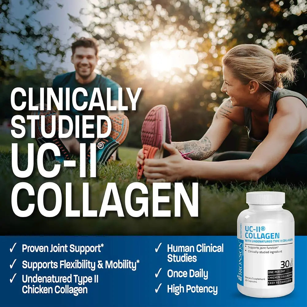 Bronson UC-II Type II Collagen with Undenatured Type II Collagen, 30 Capsules Bronson