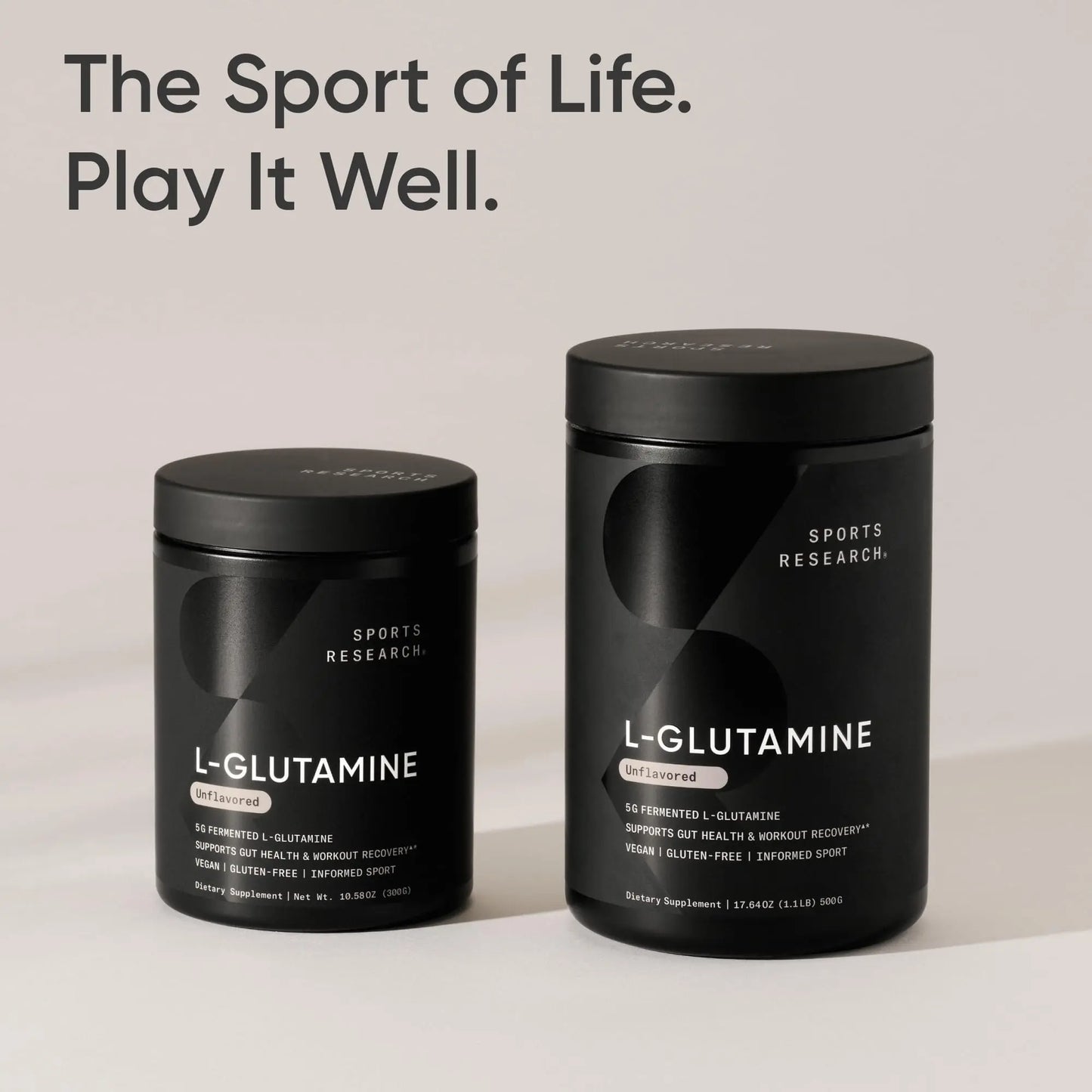 Sports Research L-Glutamine - Workout Recovery, Immune Health & Gut Health Support - 5 G Per Serving - 10.58 Oz Sports Research