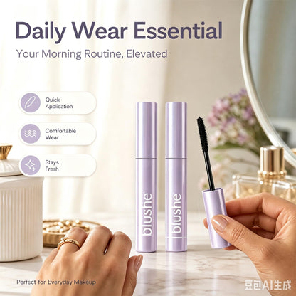 2pcs Blushe Lash Serum Mascara, New Upgrade Blush Korean Mascara, Lengthening & Volumizing Fiber Lash Makeup For Defined, Full Lashes, Smudge Resistant Generic